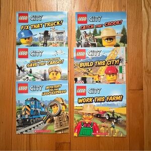 LEGO City Storybook Bundle (6 Books) – Scholastic Paperback Reader Lot